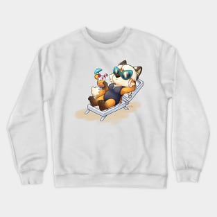 Vacation Fox Crewneck Sweatshirt